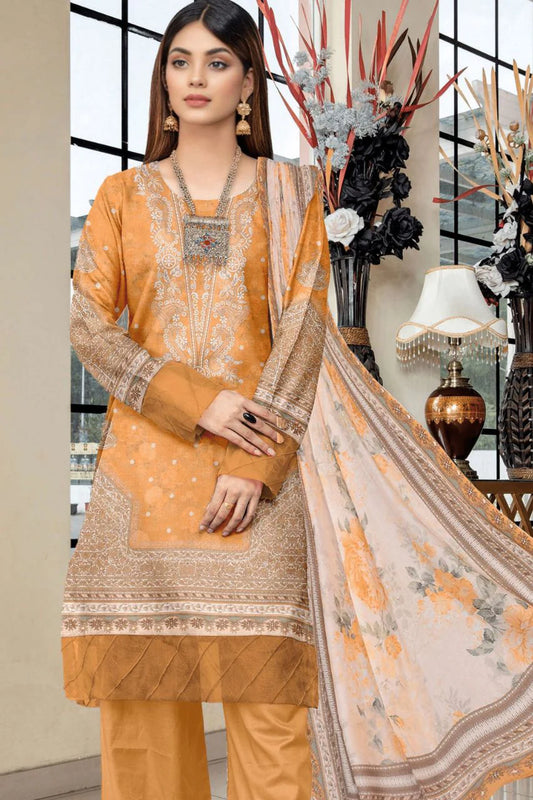 Zara Ali Digital Printed Dobby Lawn Eid Collection 2024 3 Pcs